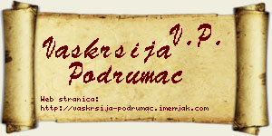 Vaskrsija Podrumac vizit kartica